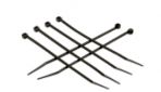 4" Cable Ties, 18#, Black (100/pack)